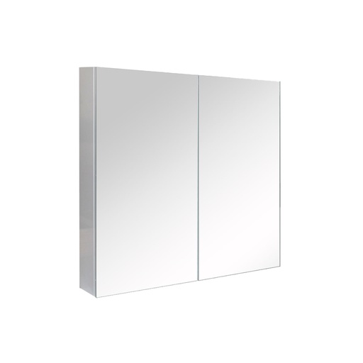 600L* 750 H *155Dmm Double Doors PVC full Polyurethane white Adjustable tampered glass shelves CoPer free mirror Pencil edge