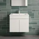 600mm Gloss White MDF 2 Doors Wall Hung Bathroom Vanity Cabinet Only