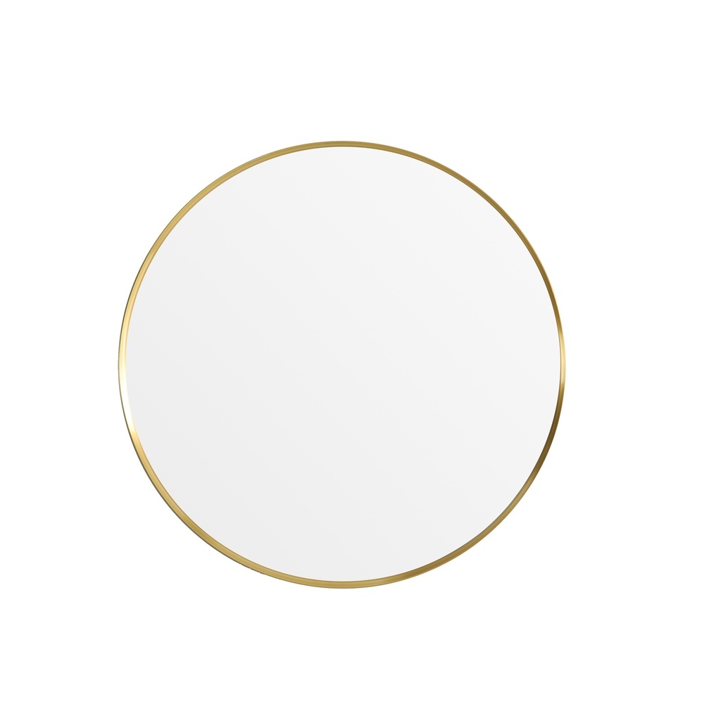 600X600X35mm Burshed Gold Orbis Frame Mirror