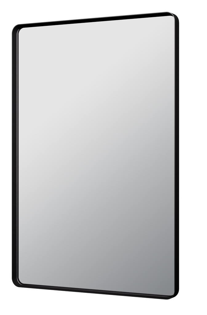 600X900X35mm Matt Black Recta Framed Mirror