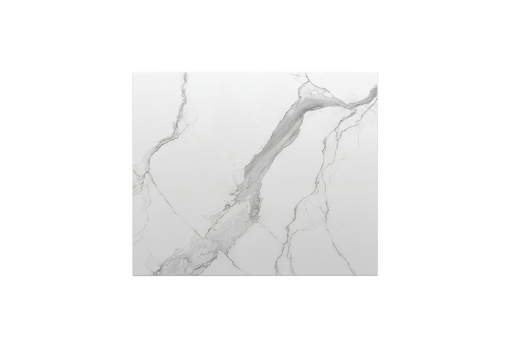 602x500x15mm White Marble Look Sintered Stone Top Matte Finish Benchtop