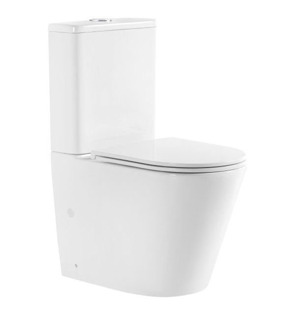 620*370*820mm London Back To Wall Toilet Suite (Rimless)With Slim Seat Cover And Universal Inlet Cistern  T6