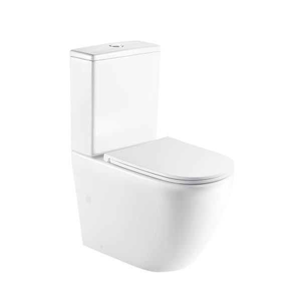 [50343] 665*380*845mm Hani Back To Wall Toilet Suite (Rimless) With Slim Uf Seat Cover And Universal Inlet Cistern T3