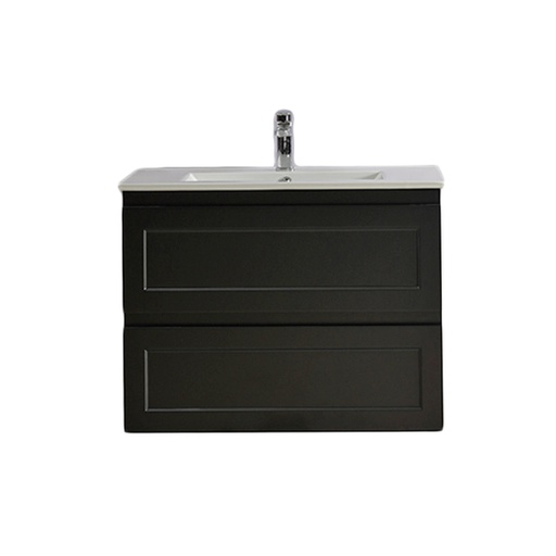 740*450*560mm Matte Black Fremantle Wall Hung Vanity Cabinet Only Single Bowl