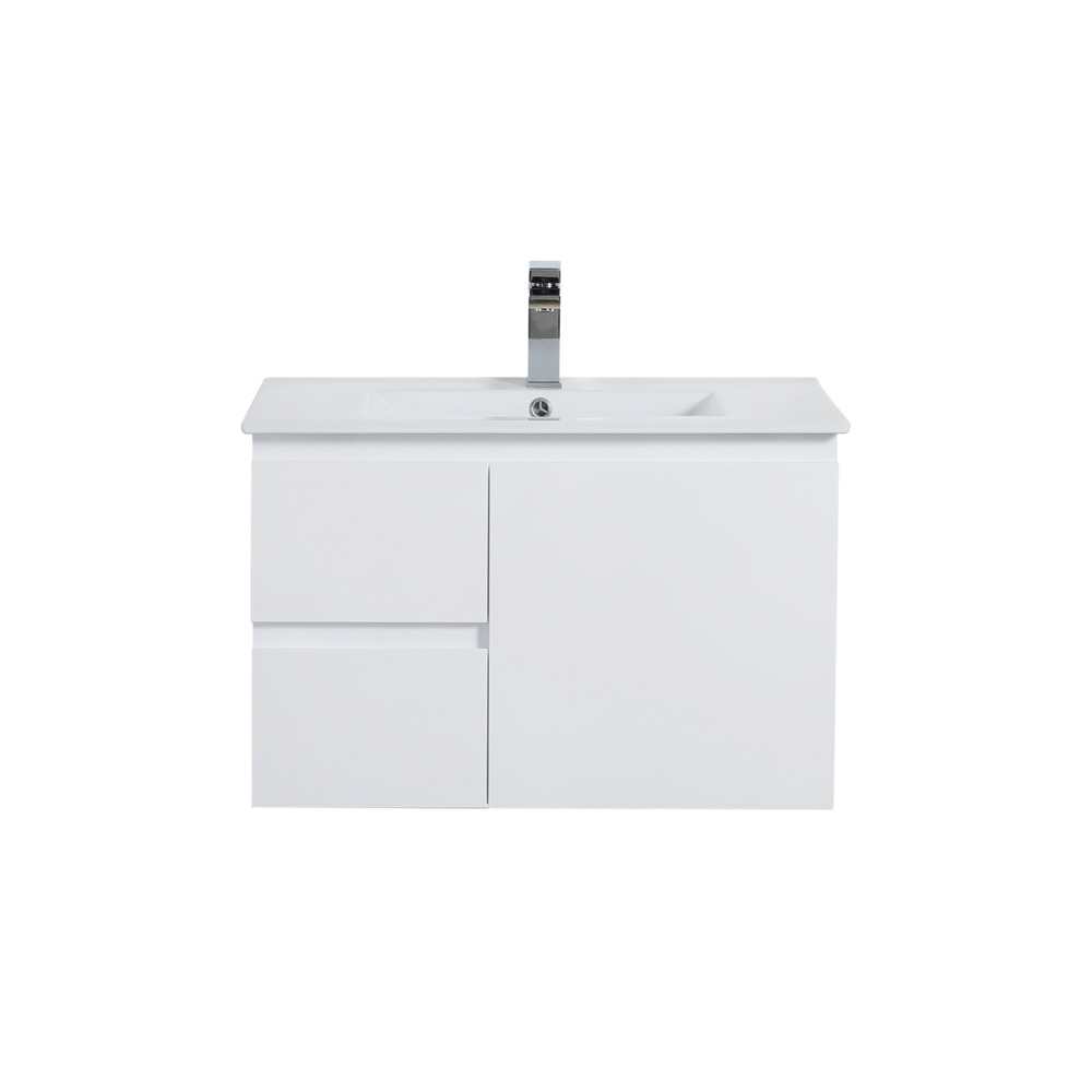 [56848] 740*455*480mm Gloss White Alpha Wall Hung PVC Vanity,Left Hand Drawers