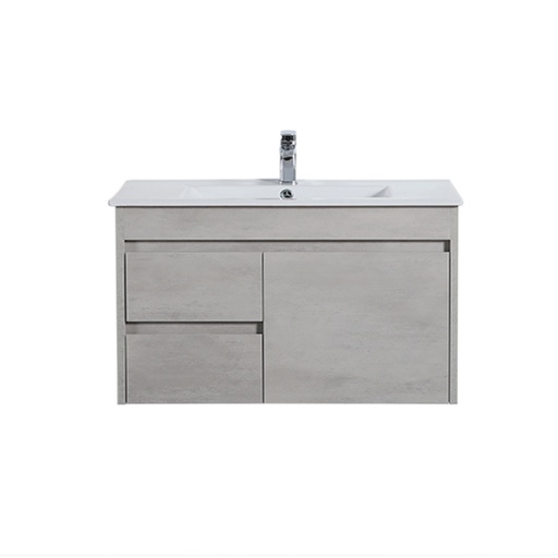 740*455*525mm Wall Hung Concrete Grey Cabinet Only Left Drawer LWH