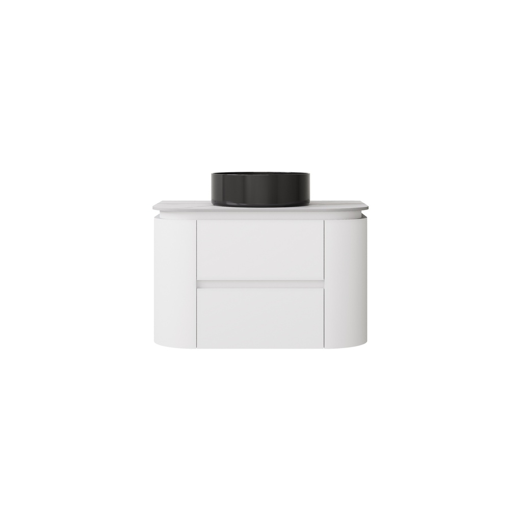 [56677] 740X455X470mm Matte White Devito Modern Wall Hung Vanity PVC Cabinet