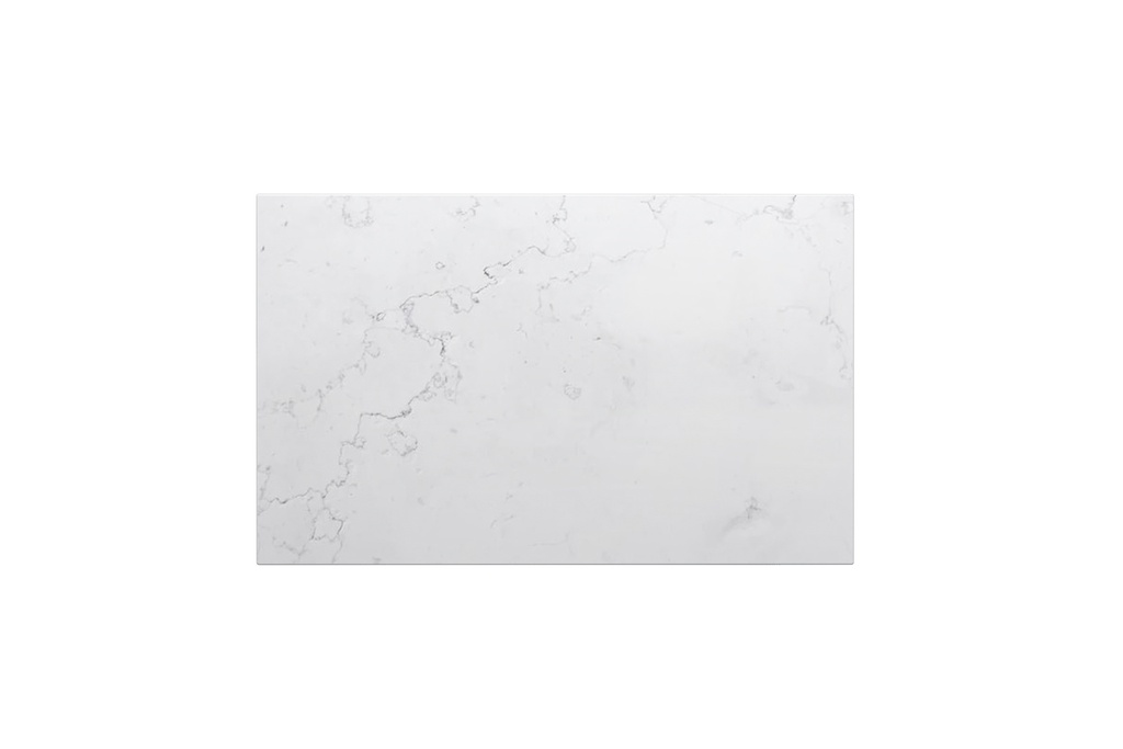 [90184/QZ7546ST] 750x465x20mm Quartz Stone Top Gloss White Marble Look Silica-Free Caesarstone Benchtop