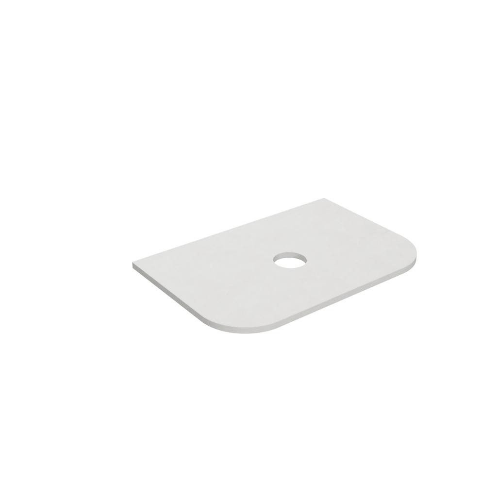 [56417] 755X505X20mm Blanco White(WG034) Zero Silica Engineer Curve Stone Top