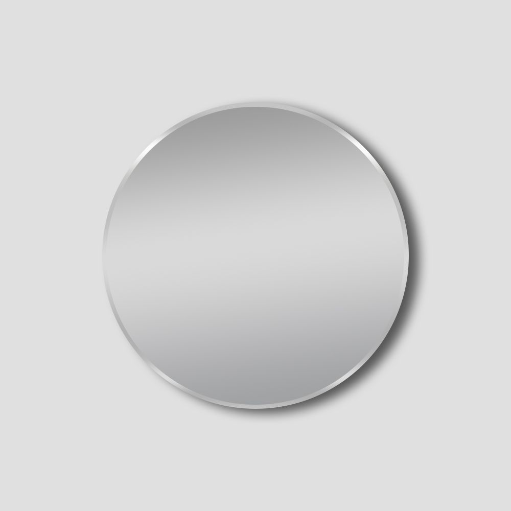 800*800*50mm Brushed Nickel Framed Round Mirror