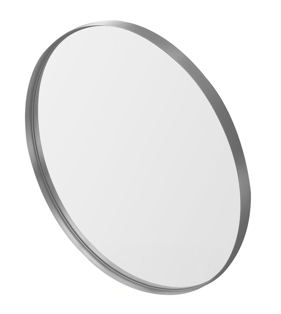 800X800X35mm Burshed Nickel Orbis Frame Mirror