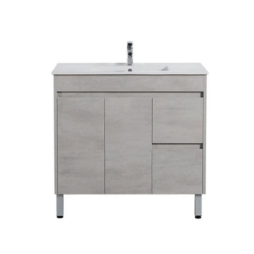 890*455*860mm Freestanding Concrete Grey Cabinet Only Right Drawer RLG