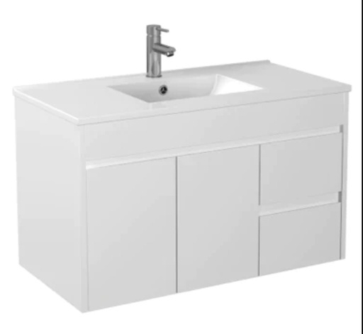 900 en suite wall, right hand vanity only R-WH-Cab