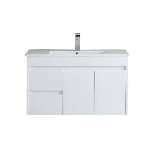 900 wall hung , left hand drawers vanity cabinet only L-WH-Cab