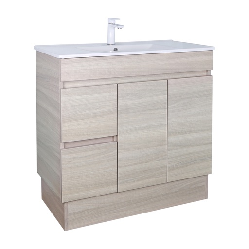 900*360*860mm Evie Oak Vanity With Left Drawer With Ceramic Top