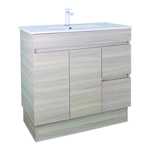 900*360*860mm Evie Oak Vanity With Right Drawer With Ceramic Top
