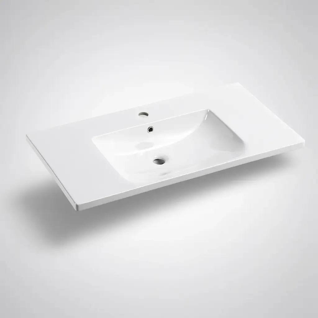 900*460*165mm Eden D Shape Basin Ceramic Top