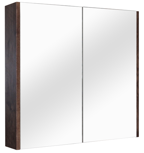 900mm Dark Oak MDF 2 Door Pencil Edge Shaving Cabinet