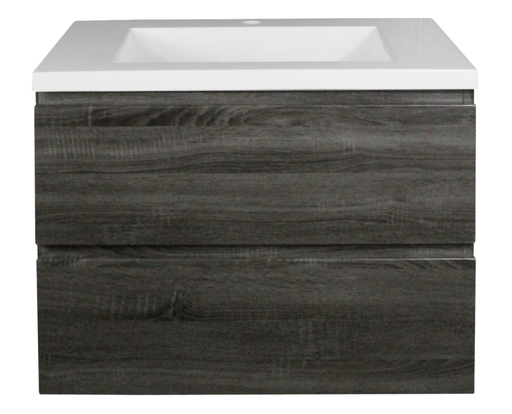 [93014/Q9046DG] 900Lx550Hx450Dmm Dark Grey MDF Board with PVC Vacuum Filmed 2/DW Wall Hung Vanity