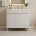 900Lx830Hx350Dmm Gloss White 2PAC MDF 2L/DW 2R/DR Freestanding Vanity