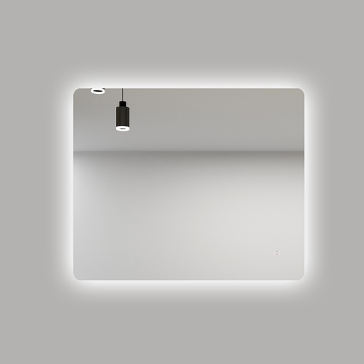 900×750mm Curved Rim Rectangle 3 Color Backlit LED Mirror With Smart Touch Free Controls