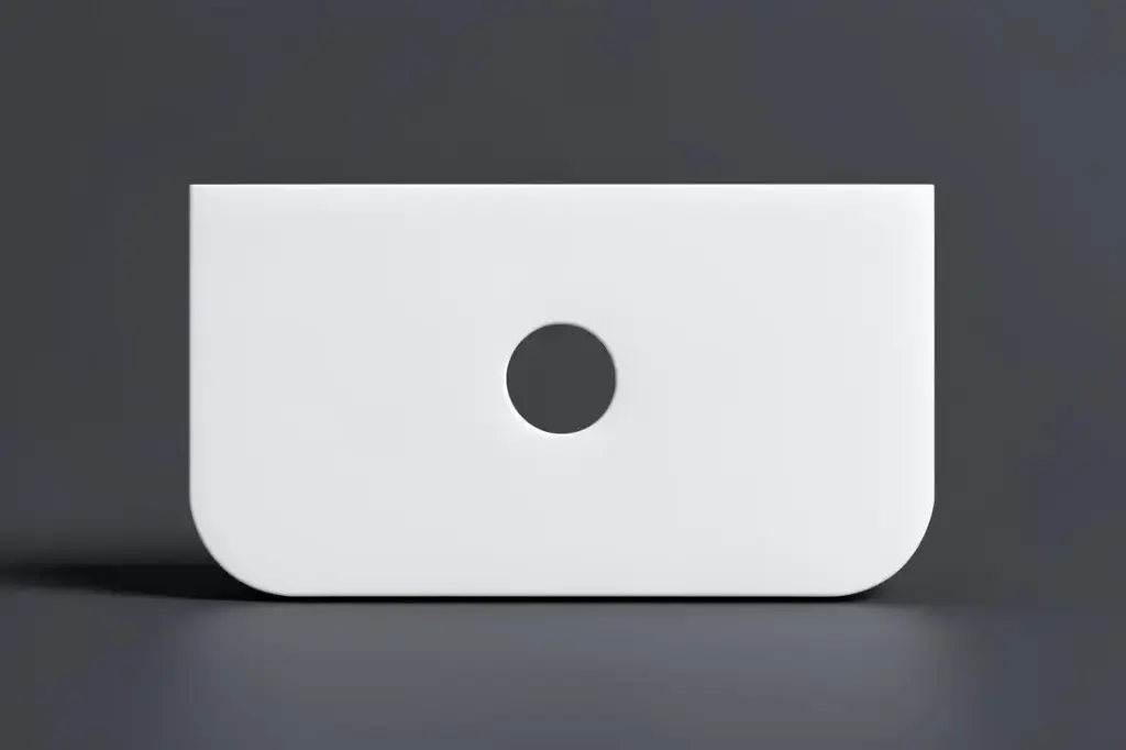 904x462x15mm White Zero Silica Quartz Round Corner Stone Top