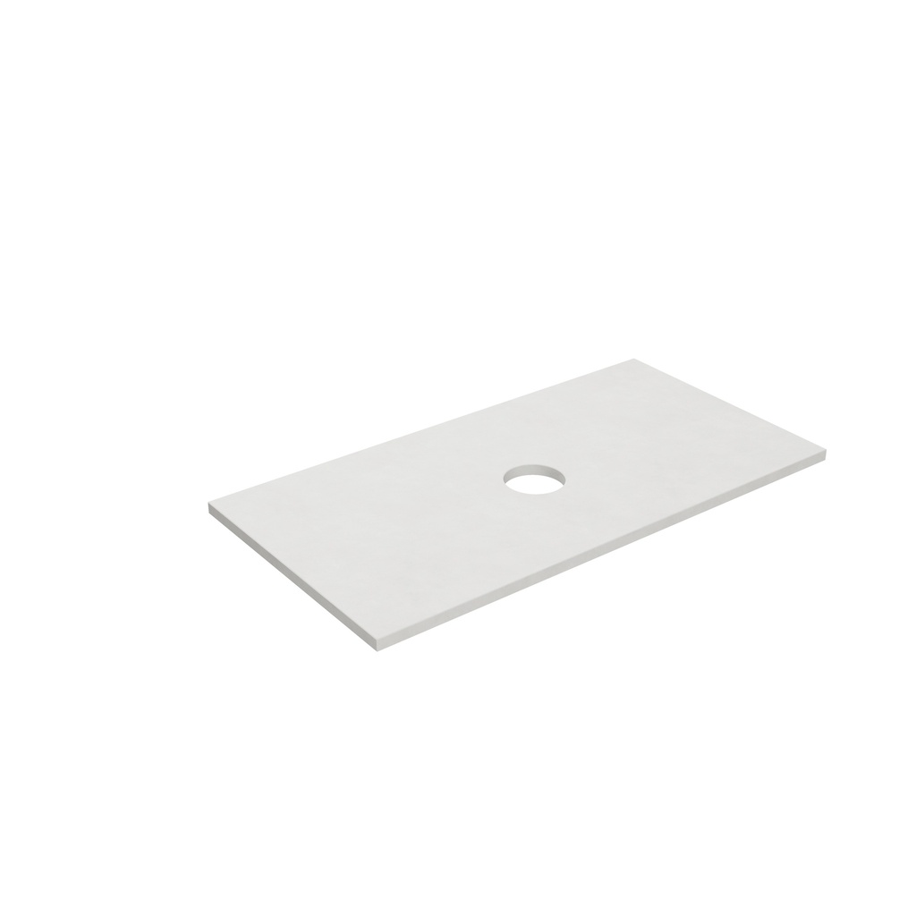 905X465X12mm Matte White Solid Surface Blanco Stone Top