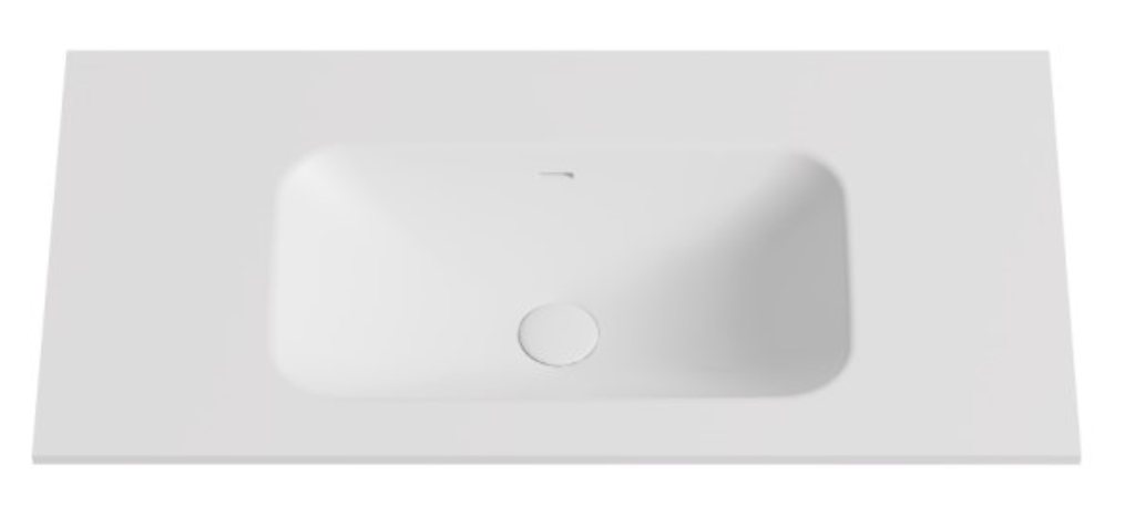 905X465X145 Matte White Chasey Solid Surface Stone Basin