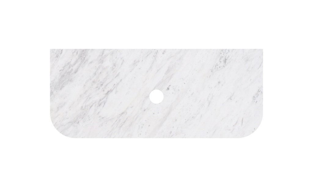 [56352] 905X505X18mm Carrara White Marble Curve Stone Top