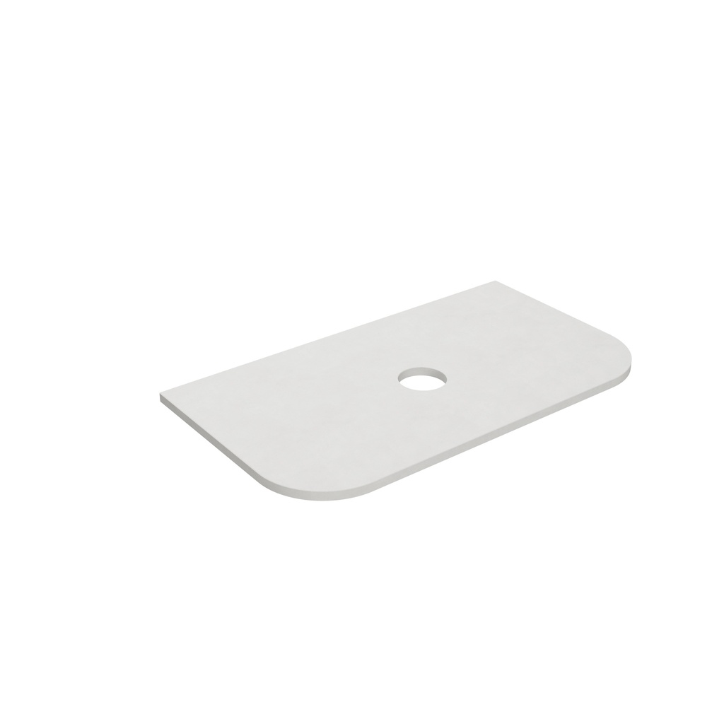 905X505X20mm Blanco White(WG034) Zero Silica Engineer Curve Stone Top