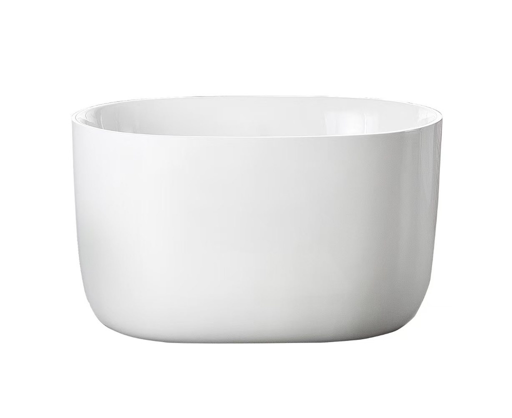 990X710X560mm Gloss White Agena Acylic Free Standing Mini Bath None Overflow 40mm Waste+Pipe Supplied