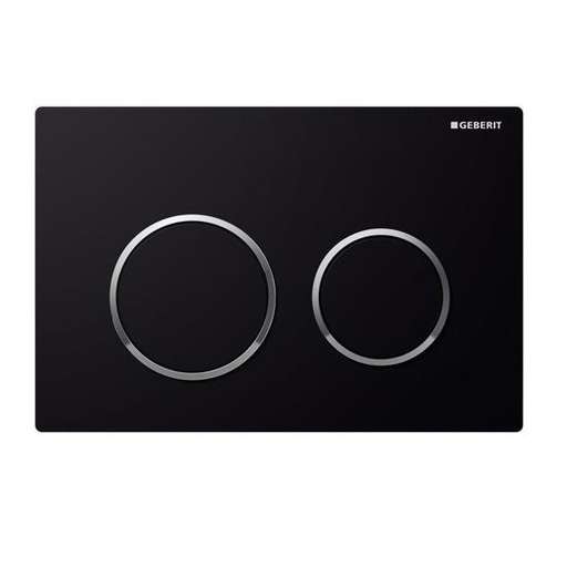 ABS Black plate with chrome trim Black/chrome/black