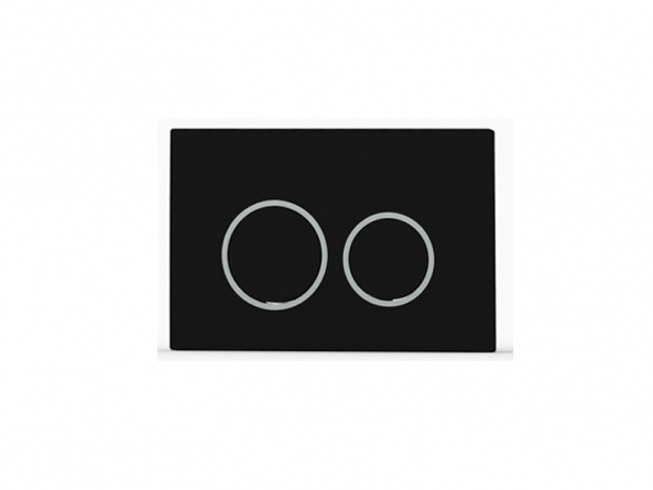 ABS Round Push Plate Black