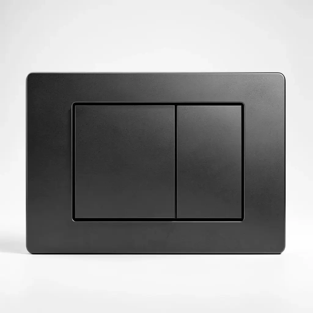ABS Square Push Plate Black