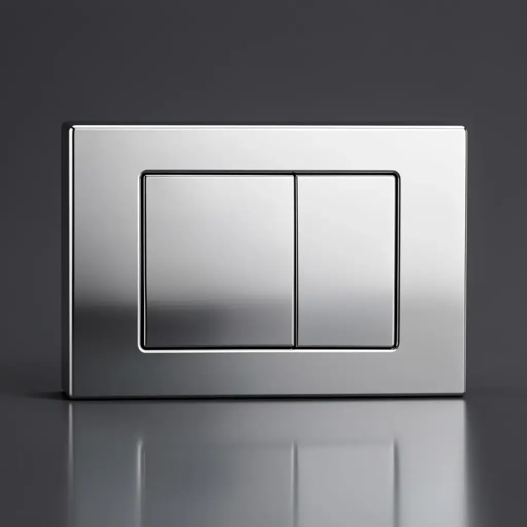 ABS Square Push Plate Chrome