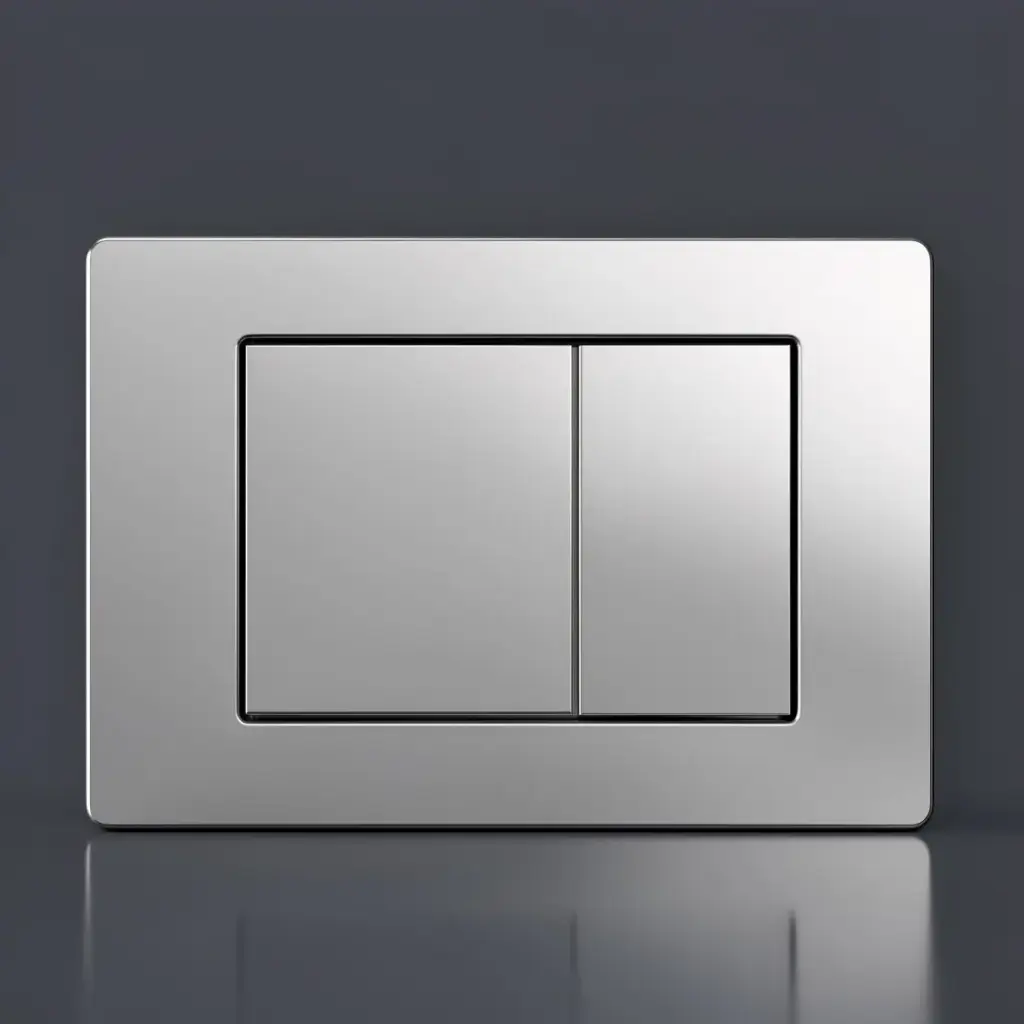 ABS Square Push Plate Chrome