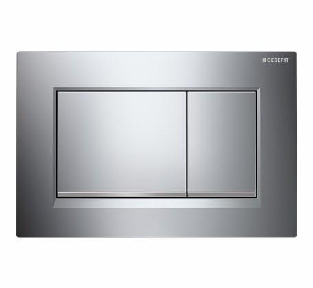 [56198] ABS Square Push Plate Chrome/Stain/Chrome 115.883.Kh.1