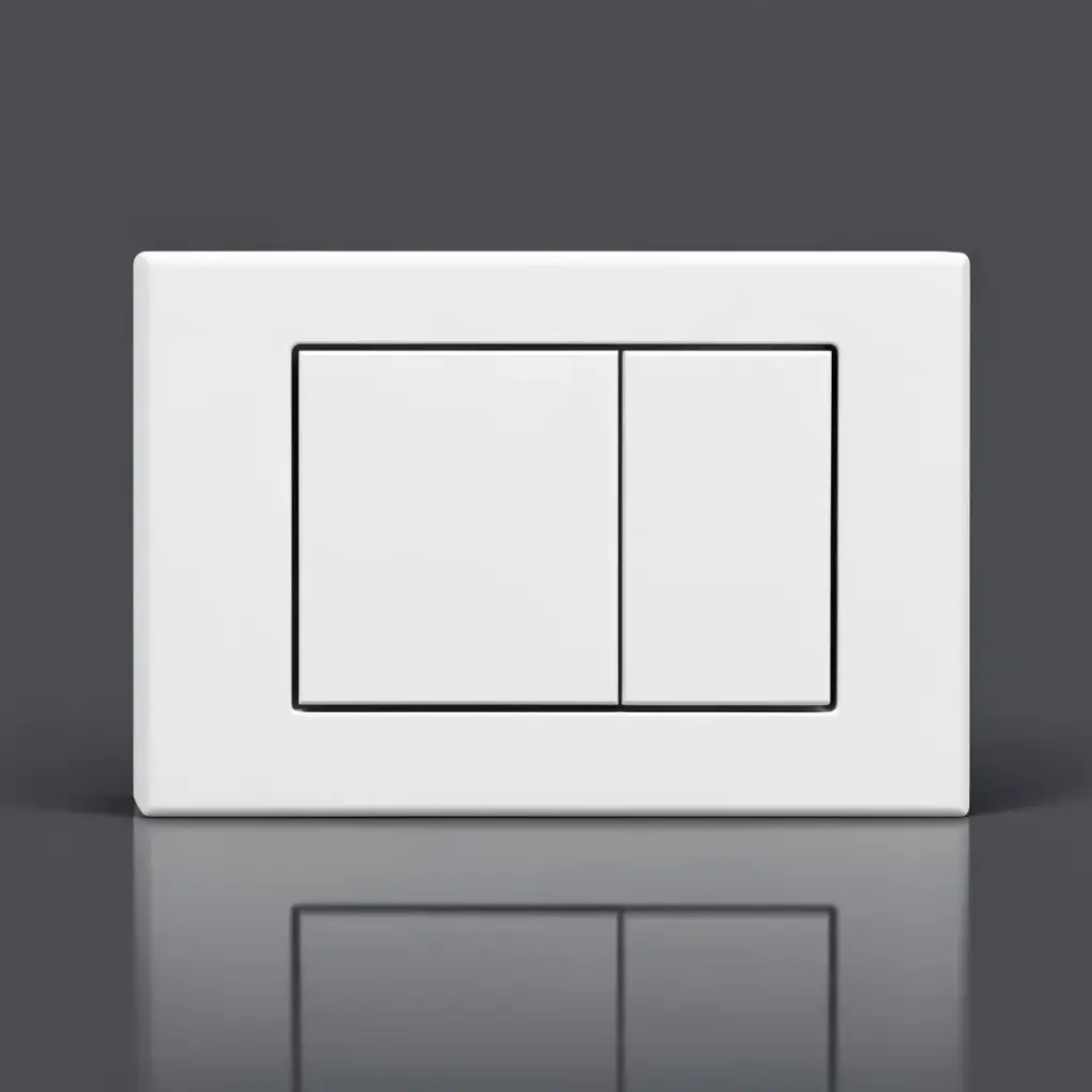 ABS Square Push Plate White