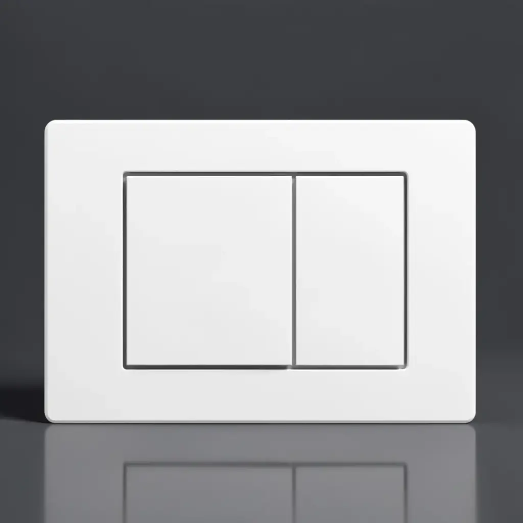 ABS Square Push Plate White