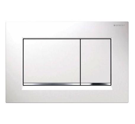 ABS Square Push Plate White/Chrome/White 115.883.Kj.1