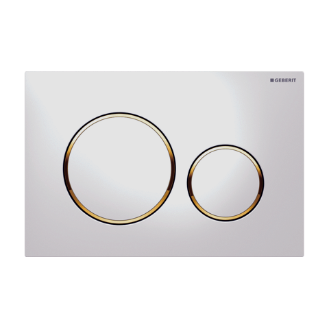 ABS White plate with Gold Trim