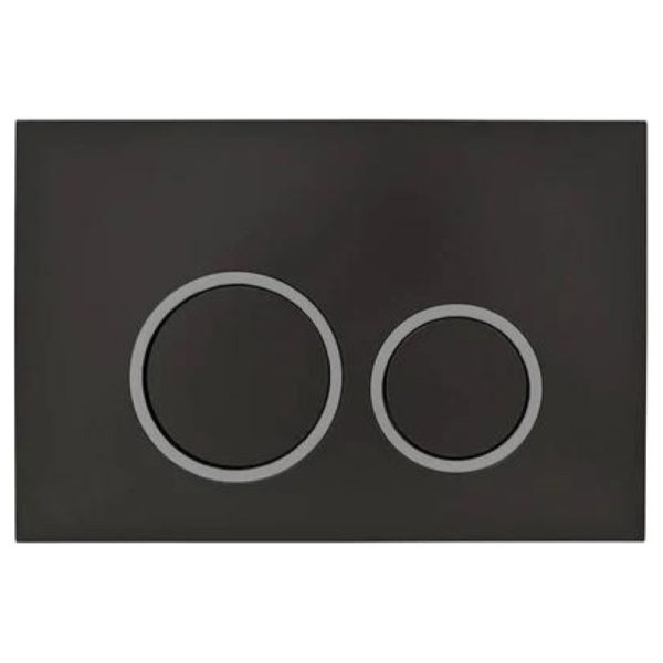 Access Plate Round Button Black