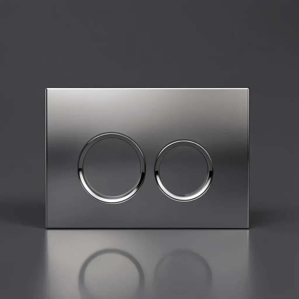 Access Plate Round Button Chrome