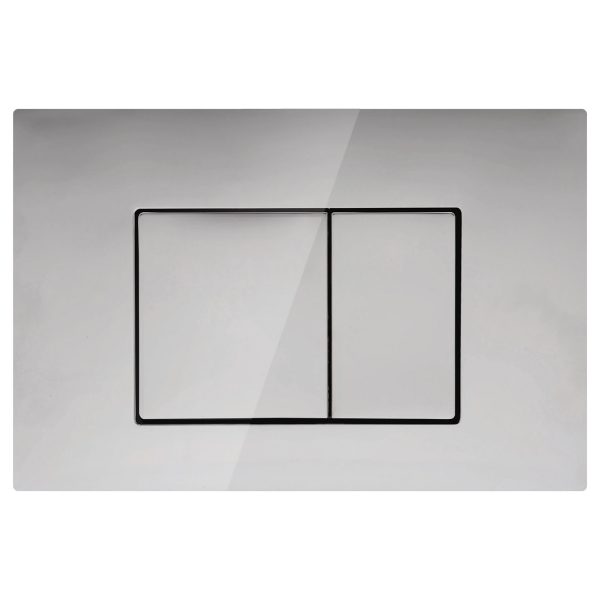 Access Plate Square Button Chrome