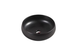 [50000] Asti 87 Counter-Top Circular Matt Black Basin, No Overflow