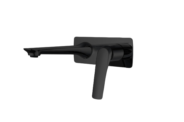 [40065] Au Square Round Bathtub/Basin Wall Mixer With Spout