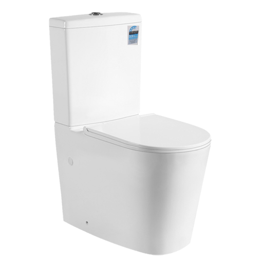 Back/Left and Right Bottom Inlet Cistern ; Rimless Flush Pan ; Easy Height 4.5/3 Liters Dual Flush Size: 650*385*865mm Trap-100: 100-170mm (Supplied); UF Slim Seat (Supplied)