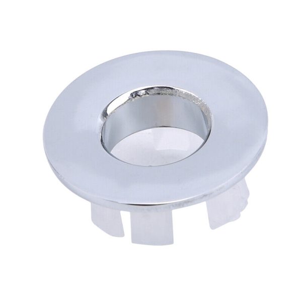 Basin Overflow Cover-Round Chrome
