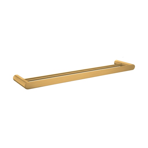 Bellino Brushed Yellow Gold 600mm Double Towel Rail