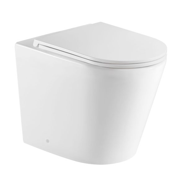 Berlin99 Matt White Floor Pan With Slim Uf Seat Cover Quiet Flushing Technology